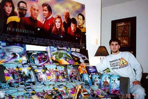 Brett Black with part of his Star Trek collection
