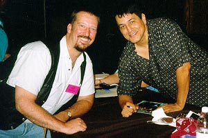 Eric with Robert Beltran (Commander Chakotay), September 1997