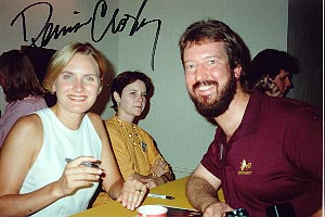 Eric with Denise Crosby (Lt. Tasha Yar), 1990