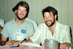 Eric with Jonathan Frakes (Commander William T. Riker), 1988