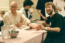Eric with Patrick Stewart (Captain Jean-Luc Picard), October 1993
